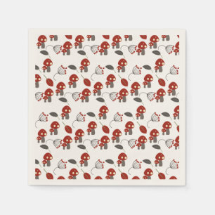 Nature Trail Woods Adventure Mushroom Birthday Napkin
