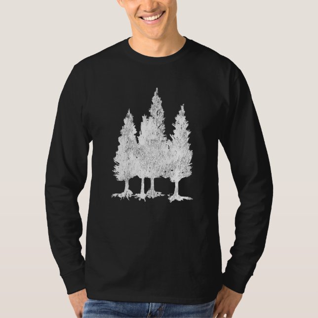 Nature Tree Take A Hiking Hike For Hiker Men Pines T-Shirt (Front)