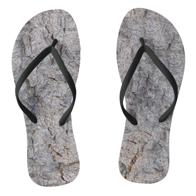 Nature Tropical Tree Bark Photo Jandals (Footbed)