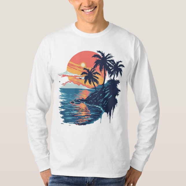 Nature Vibes Men's Basic Long Sleeve T-shirt  (Front)