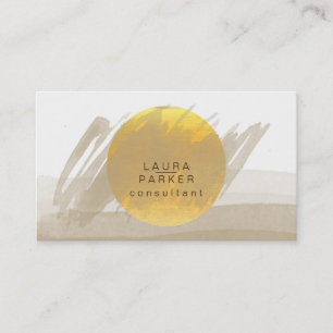 Nature Watercolor Moon Paint Elegant Chic Modern Business Card