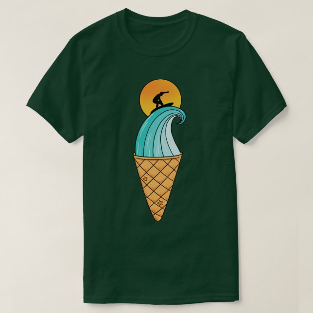 Nature Wave Ice Cream T-Shirt (Design Front)
