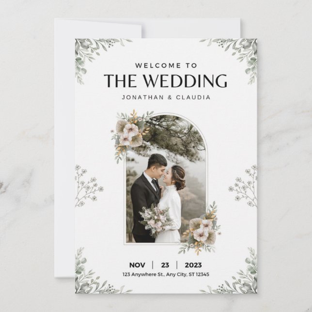 Nature wedding invitation (Front)