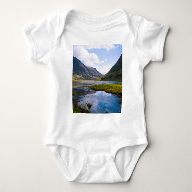 nature wiew,mountain baby bodysuit (Front)