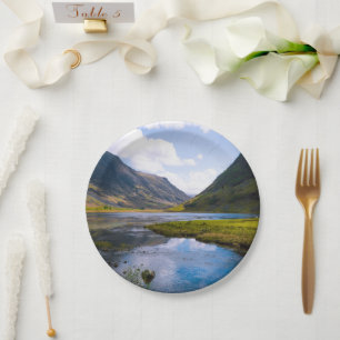 nature wiew,mountain paper plate
