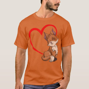Nature Wildlife Fo Lover Heart Forest Animal Lover T-Shirt