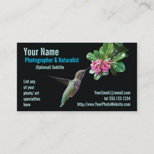 Nature & Wildlife Photographer Business Card