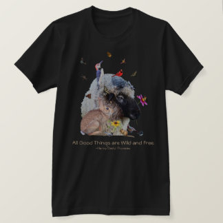 Nature Wildlife with Thoreau quote: T-Shirt
