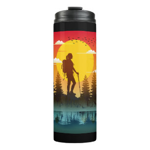 Nature Women Hiking Sunset Thermal Tumbler