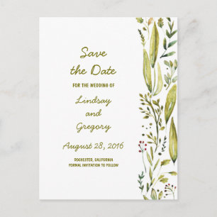 Nature Wonderland Cute Save the Date Announcement Postcard