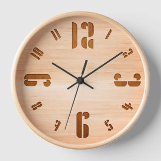 Nature Wood Minimalist Clock, Unique Clock