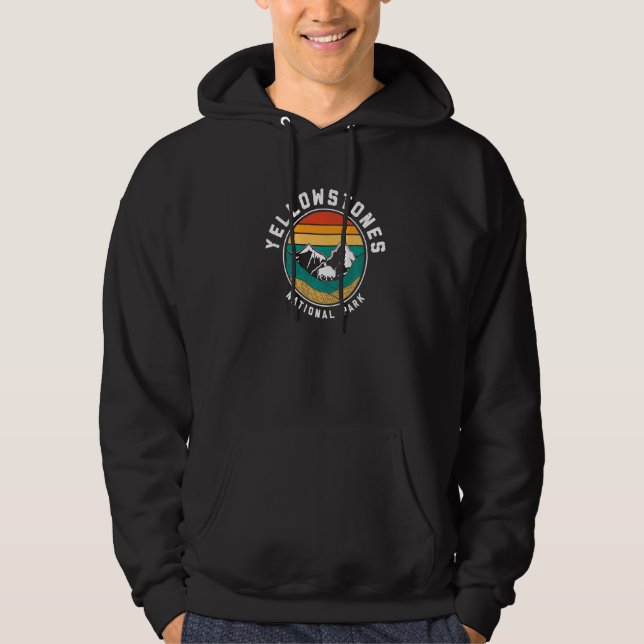 Nature Yellowstone National Park Vintage   Hoodie (Front)