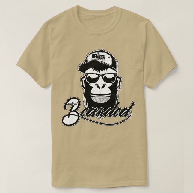 Naturel Bearded Ape Monkey 1 T-Shirt (Design Front)