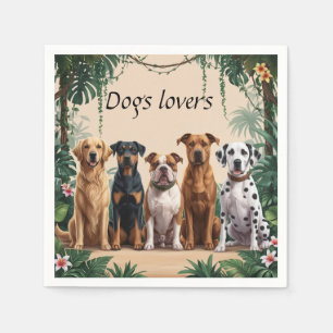 Nature's Best Friends: Dog Lovers in the Wild Napkin