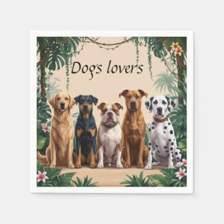 Nature's Best Friends: Dog Lovers in the Wild Napkin