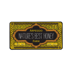 Natures Best Honey Jar Personalised Label