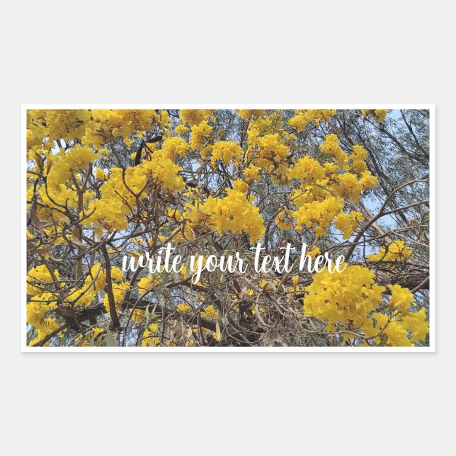 Nature's bloom rectangular sticker (Front)