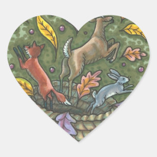 NATURE'S BOUNTY WILDLIFE CORNUCOPIA STICKERS Heart