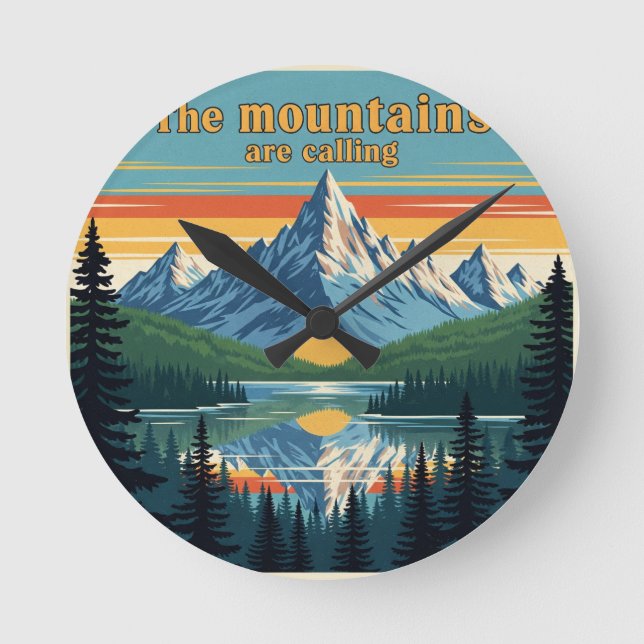 "Nature's Call" Round Clock (Front)
