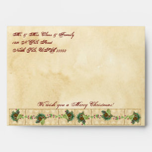 Nature's Christmas Magnolia Wreath n Pine Boughs Envelopes