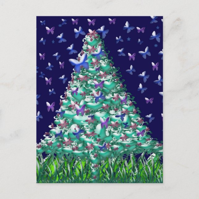 Natures Christmas Tree Holiday Postcard (Front)