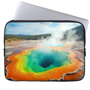 Nature's Colourful Hot Spring Art Laptop Sleeve