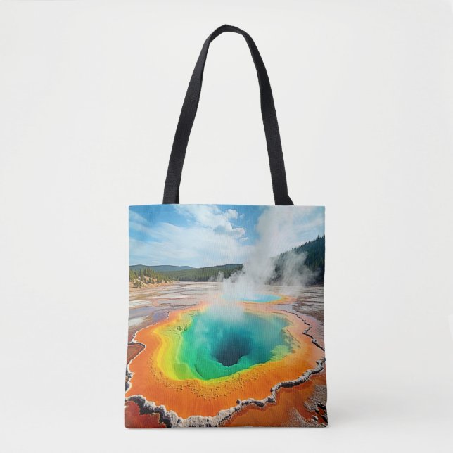 Nature's Colourful Hot Spring Art Tote Bag (Front)