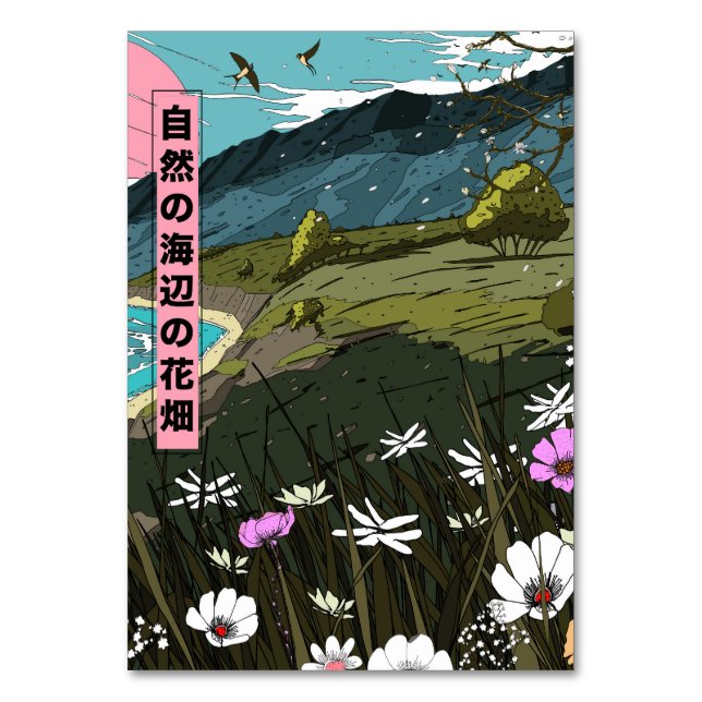 Natures Costal Meadow Table Number (Front)