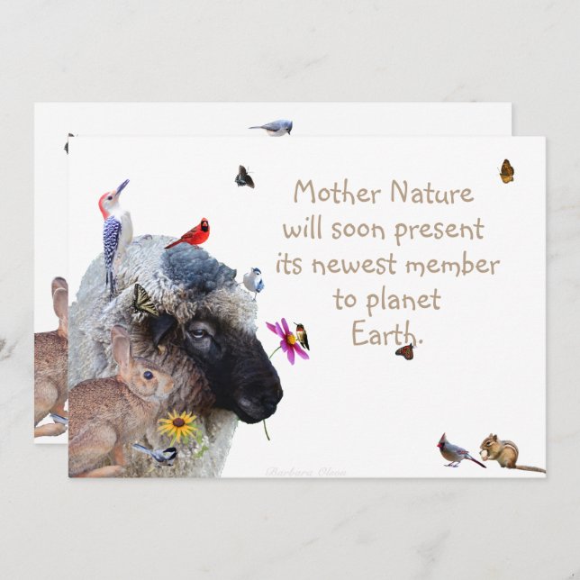 Nature's Delight-Baby shower: invitation (Front/Back)