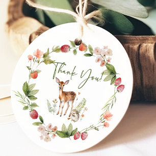 Nature's Delight Deer Baby Shower Favour Gift Tag