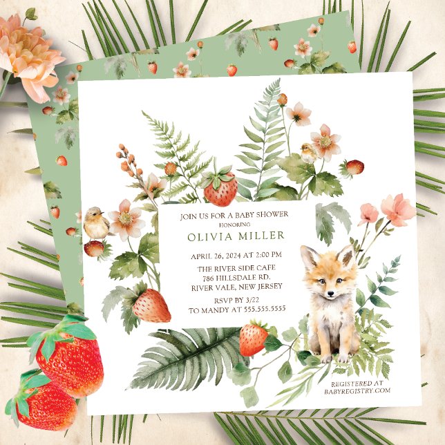 Nature's Delight Fox Baby Shower Invitation (Creator Uploaded)