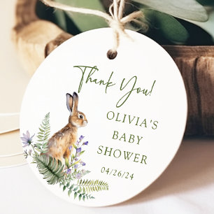 Nature's Delight Rabbit Baby Shower Favour Gift Ta Tags