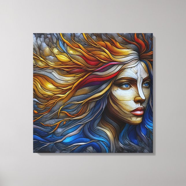 Nature's Embrace - AI Era Canvas Print (Front)