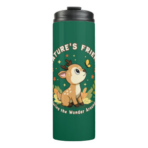 Nature's Friend Cute Fawn Woodland Animal Thermal Tumbler