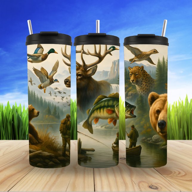Nature's Grandeur, Wilderness Collage Thermal Tumbler (Creator Uploaded)