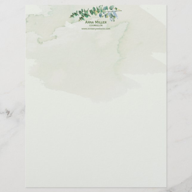 Natures Green Counseling Custom Letterhead (Front)
