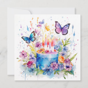 Nature's Greetings: Floral Butterfly Birthday