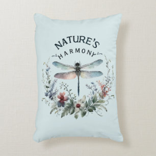 Nature's Harmony - Artistic Dragonfly Decorative Cushion