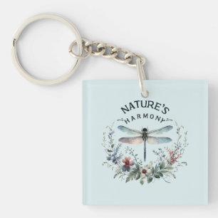 Nature's Harmony - Artistic Dragonfly Key Ring