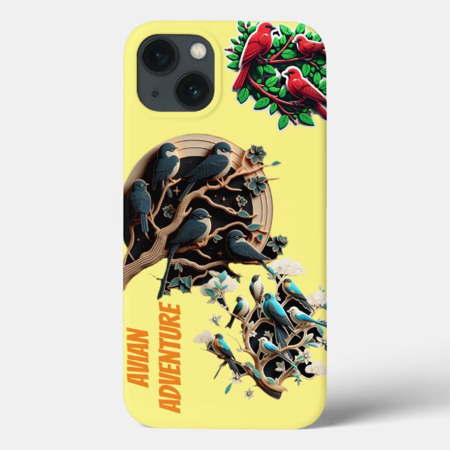 "Nature's Harmony: Birds in Trees iPhone Case" Case-Mate iPhone Case (Back)
