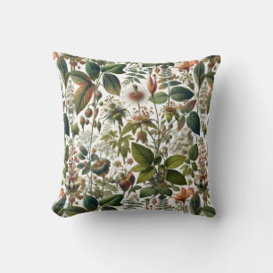 Nature's Harmony: Botanical Seamless Pattern Cushion