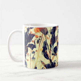 Nature's Imprints: Floral Leaves Seamless. Coffee Mug