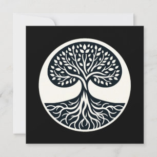 Nature's Interconnectedness - Tree Vector Art Invitation