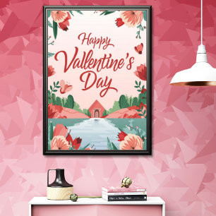 Nature's Love Symphony Valentine's Day Poster