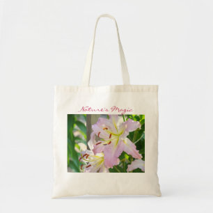 Nature's Magic! Tote bag Pink Lily Flowers Gardens