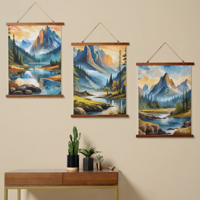 Nature's Masterpieces: Celebrating National Parks Hanging Tapestry (Asymmetrical)