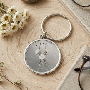 Nature's Monogram 'X' T-Shirt with Flowers & Vines Key Ring