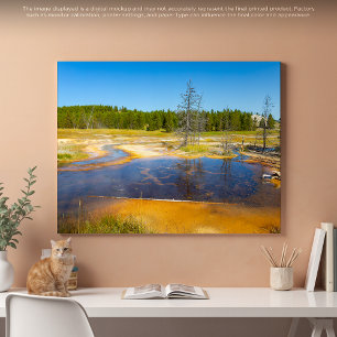 Nature's Palette: A Stunning Yellowstone Landscape Canvas Print