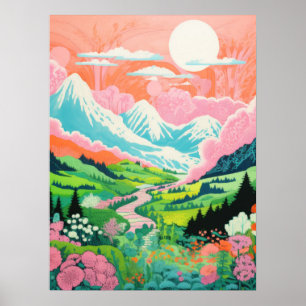 Nature's Palette: Blossoms in the Highlands Poster