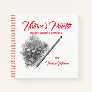 Nature's Palette Nature Sketchbook Personalisation Notebook